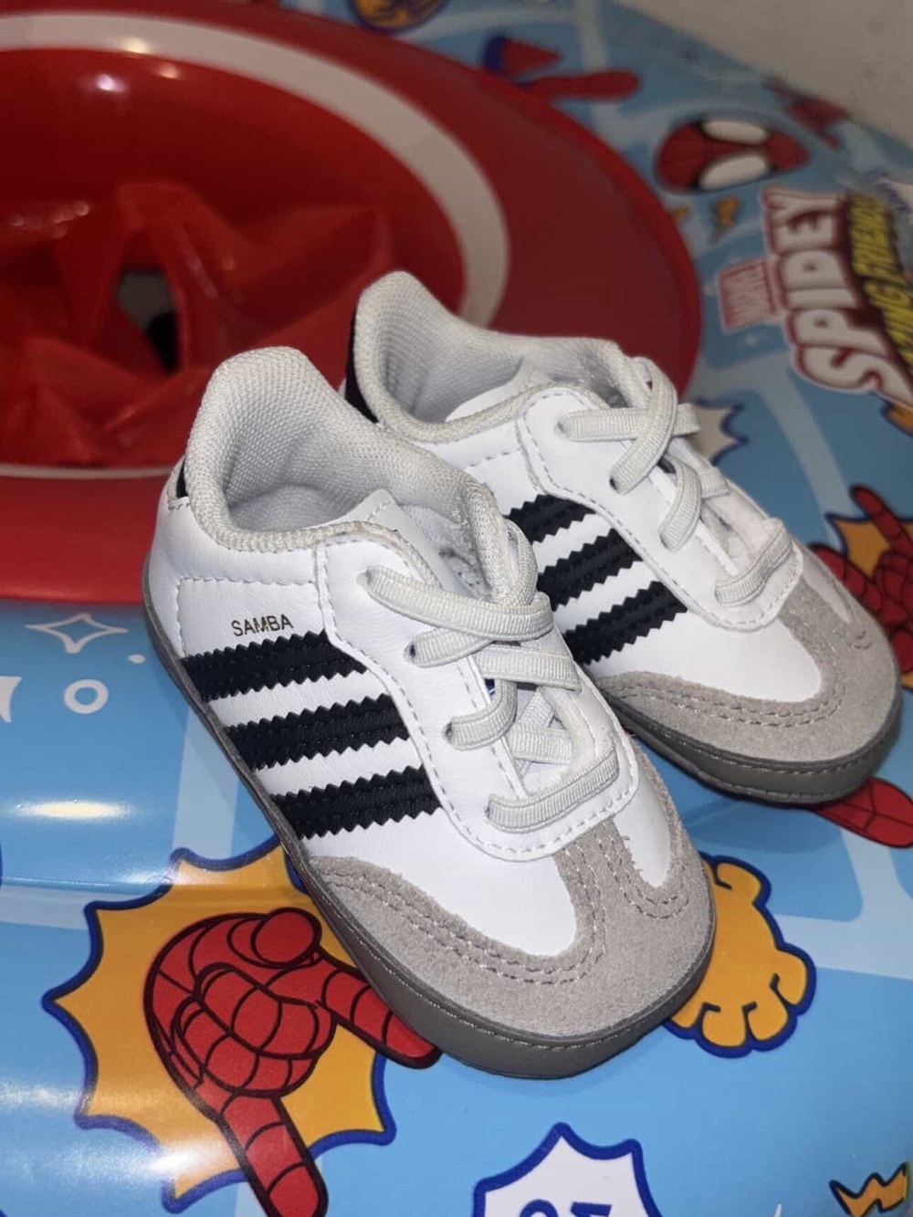 adidas Kids White and Black Samba Infant Sneakers